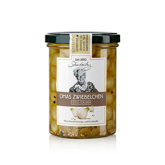 Granny's løg, sødt og surt syltet, Schudeisky, 400 g