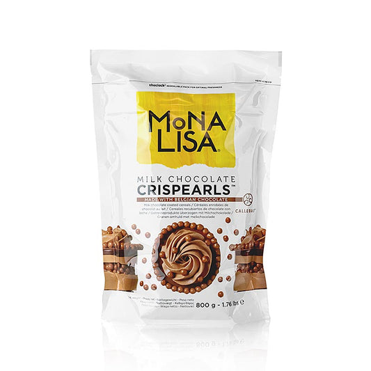 Crispearls Milk, sprøde mælkechokoladeperler, Mona Lisa Callebaut, 800 g