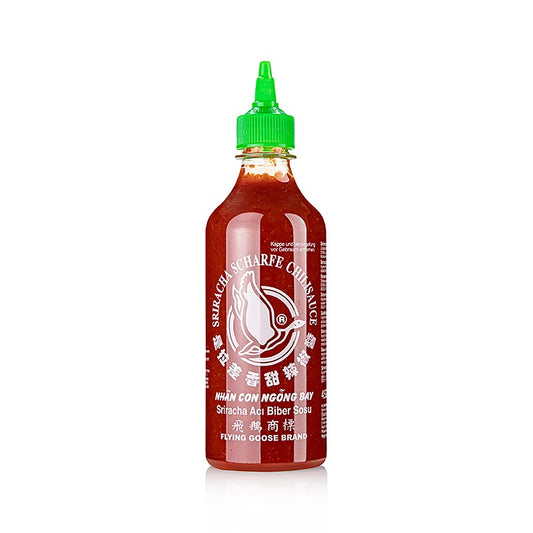 Chilisauce - Sriracha, stærk, klemflaske, Flying Goose, 455 ml