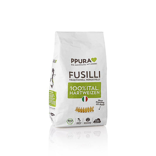 Ppura fusilli pasta lavet af italiensk hård hvede, økologisk, 500 g