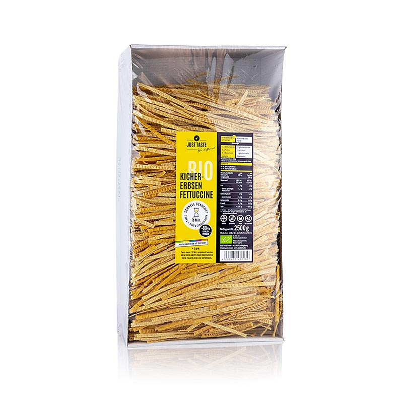 Just Taste kikærte fettuccine, glutenfri, økologisk, 2,5 kg