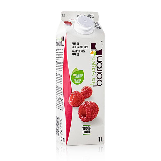 Boiron hindbærpuré, pasteuriseret, 100% frugt, 1 l
