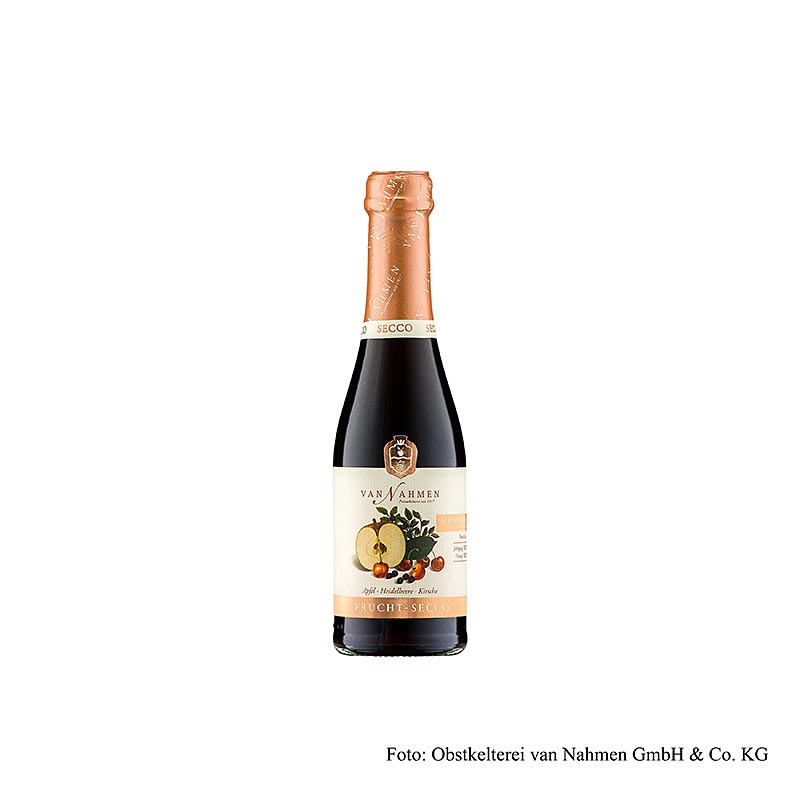 Van Nahmen Apple-Blueberry-Cherry Fruit Secco, alkoholfri, 200 ml