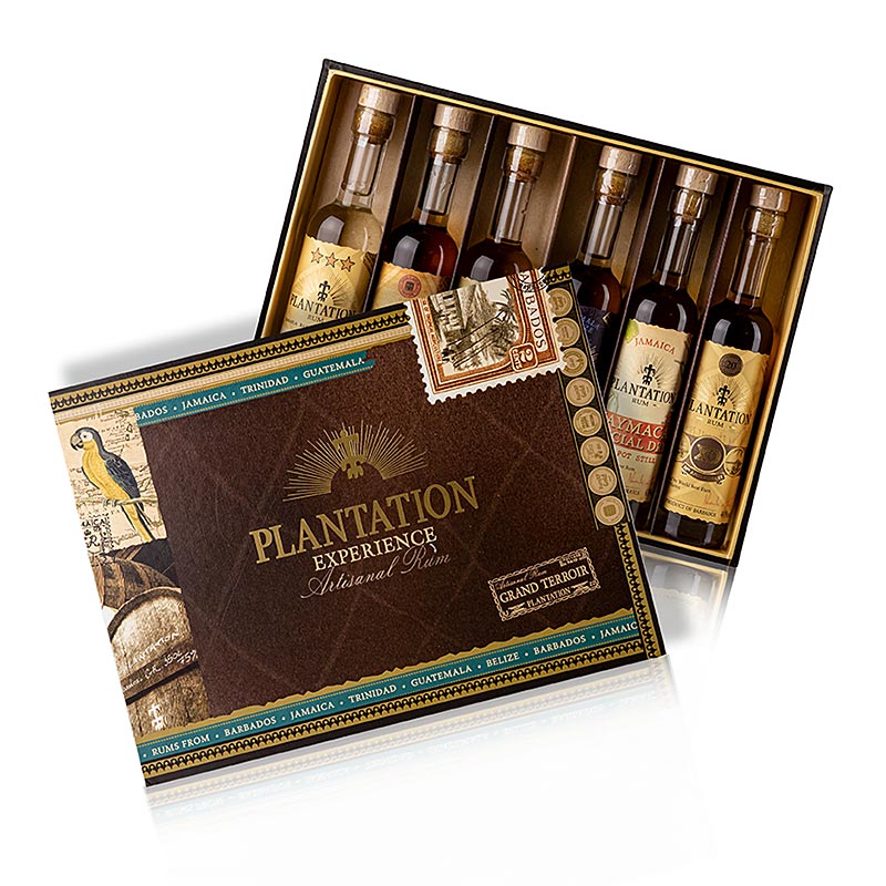 Plantation Rum Experience Box Gift SET, 6 x 10 cl, 600 ml, 6 x 100 ml