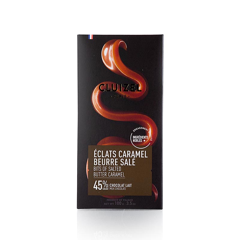 Chokoladebar Caramel Beurre Sale 45% mælk, Michel Cluizel (12371), 100 g