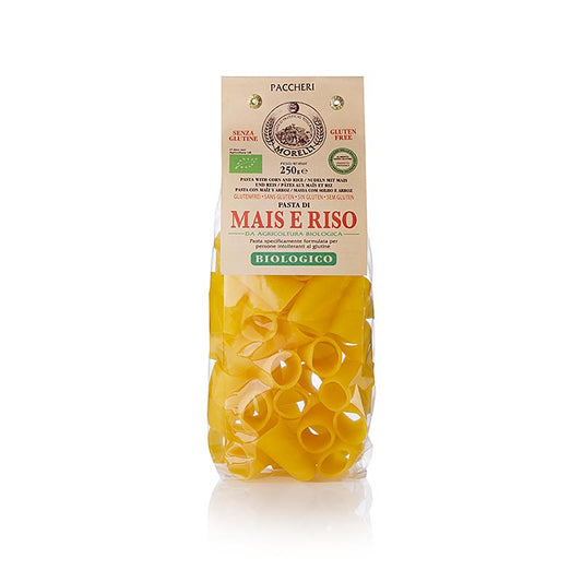 Pacceri pasta lavet af ris og majs (glutenfri), Morelli 1860, økologisk, 250 g