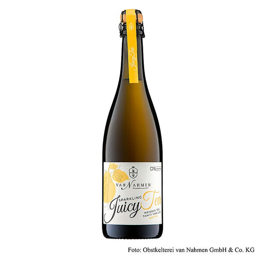 Sparkling Juicy Tea - hvid te - Tahiti vanilje-kvæde, van Nahmen, økologisk, 750 ml