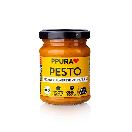 Ppura Pesto vegan calabrese med peberfrugt, vegansk, økologisk, 120 g