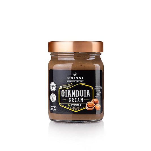 Gianduia-creme, hasselnøddecreme med stevia, Sisinni, 380 g