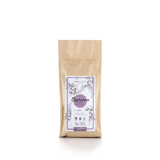 BOS FOOD - Espresso Deluxe, Arabica-kaffeblanding, hele bønner, 500 g