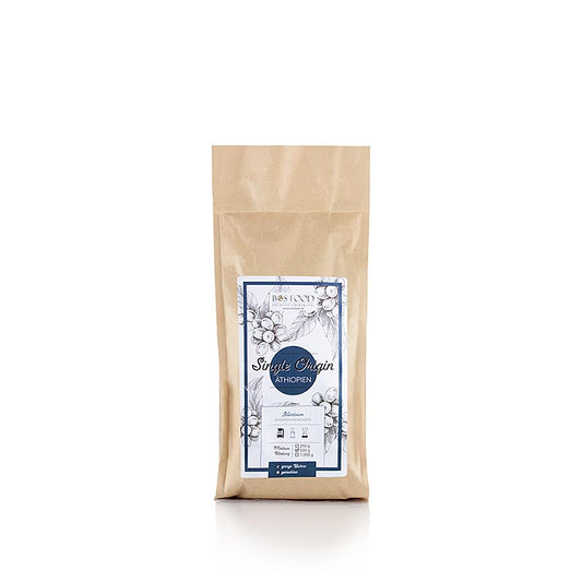 BOS FOOD - Single Origin kaffe - Etiopien Yirgacheffe, hel bønne, 500 g