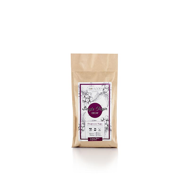 BOS FOOD - Single Origin Coffee - Decaf, koffeinfri, hele bønner, 250 g