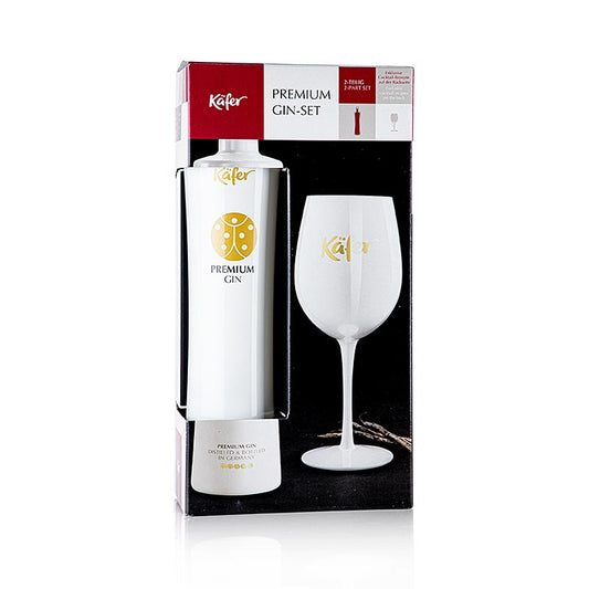 Käfer Gin Gift Set, 2 stk (1 flaske gin &amp; 1 Käfer-bæger), 700 ml, 2 stk.