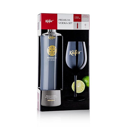Käfer Vodka Gift Set, 2 stk (1 flaske vodka &amp; 1 Käfer-bæger), 700 ml, 2 stk.