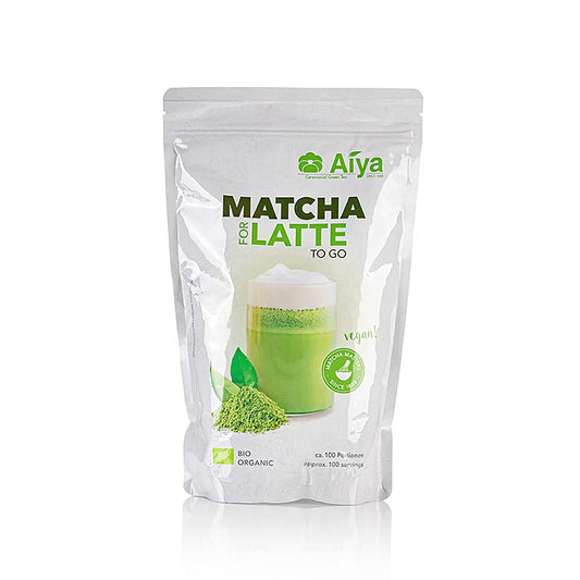 AIYA Professionals - Matcha for Latte, grøn te-blanding, økologisk, 1 kg