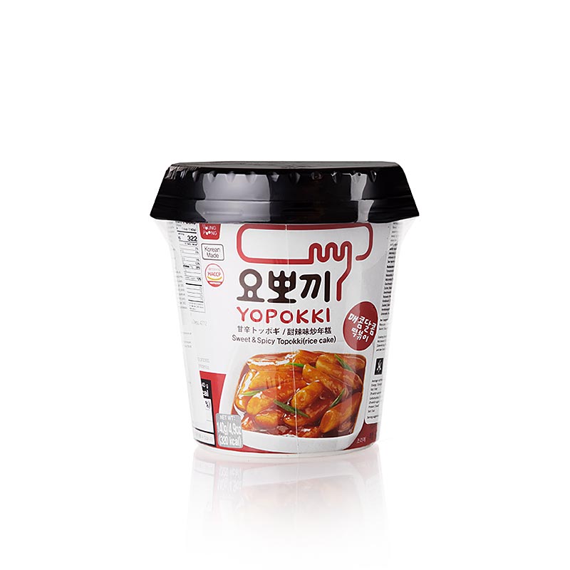 YOPOKKI Rice Cake Snack Cup, sweet&amp;spicy, 140 g