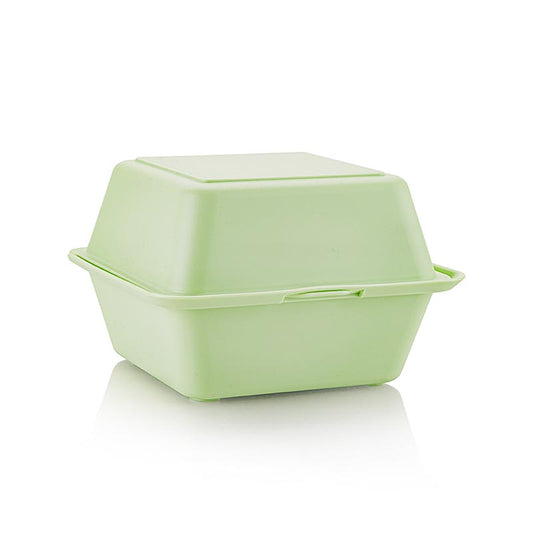 GreenDish genanvendelig take-away burgerboks, 157x157x104mm, grøn, 50 stk.