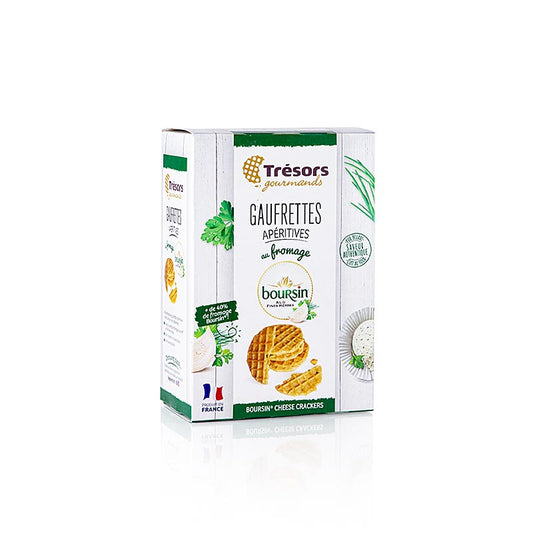 Barsnack Trésors- franz. Mini-vafler med Boursin-ost (urteflødeost), 60 g