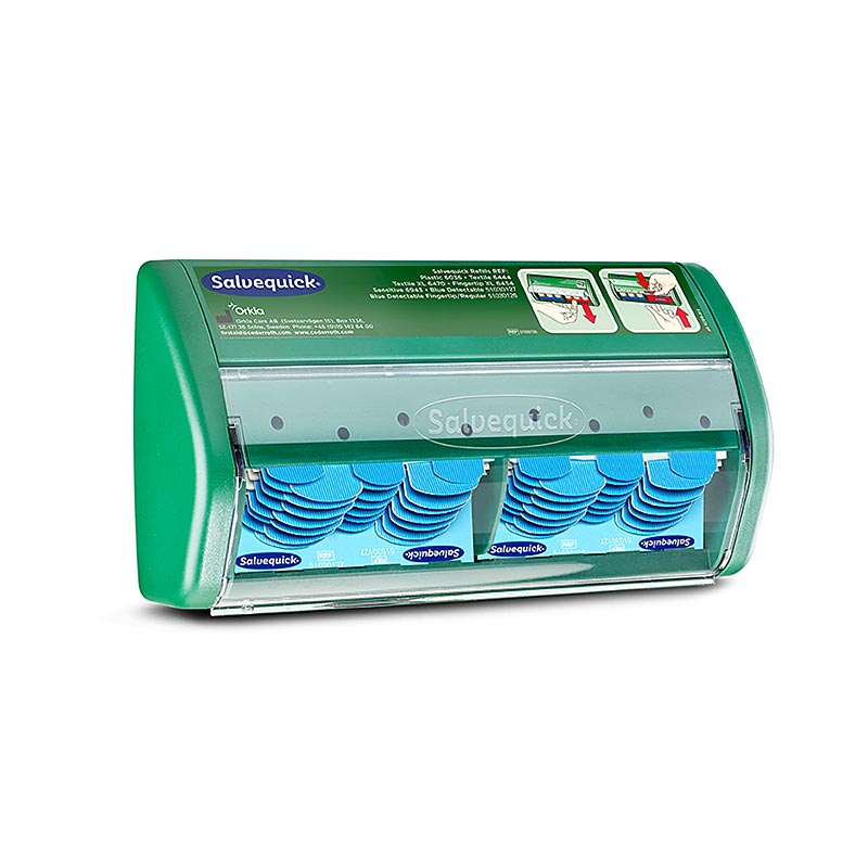 Salvequick Plaster Dispenser Blue Detect, gipsstation (51030130), Cederroth, 1 stk.