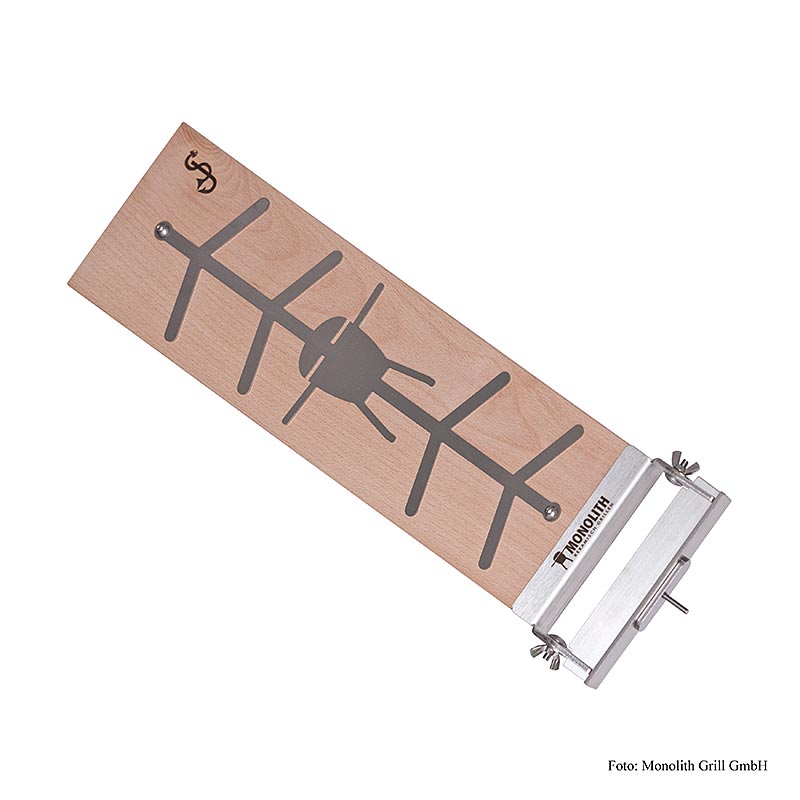 Monolith - Flamme-laksebræt, bøgetræ &amp; rustfrit stål (206020), 1 stk.
