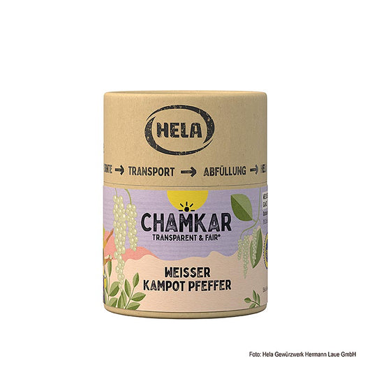 HELA Chamkar - Hvid Kampot-peber, tørret, hel, BGB, 100 g