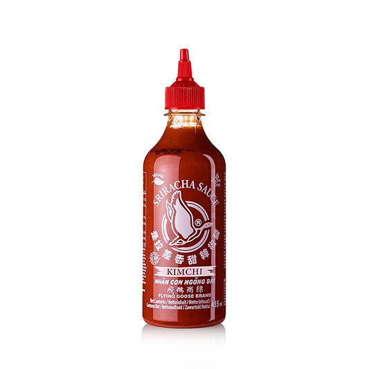 Chilisauce - Sriracha, stærk, med KimChi, Flying Goose, 455 ml