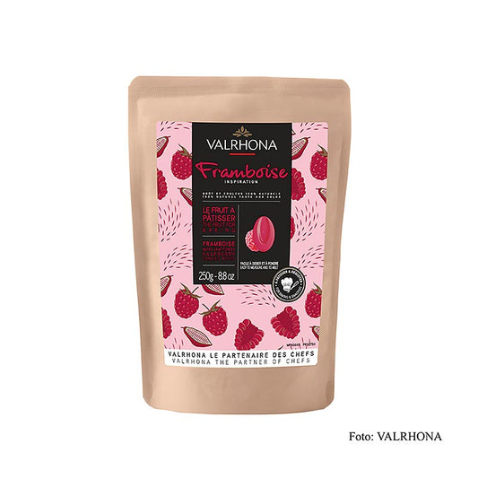 Valrhona Inspiration Raspberry, hindbærspecialitet med kakaosmør (32750), 250 g