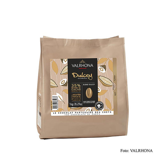 Valrhona Dulcey, Blond chokolade 35%, Callets (31834), 1 kg