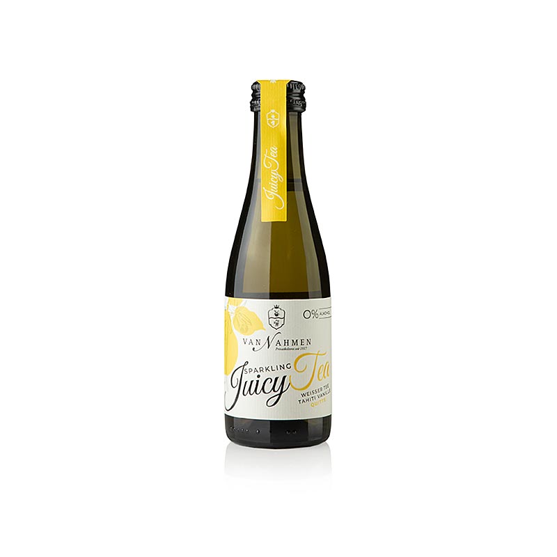 Sparkling Juicy Tea hvid te - Tahiti vanilje-kvæde, van Nahmen, økologisk, 200 ml