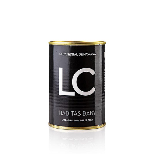 Habitas extrafinas - Babybønner i olivenolie, LC, 390 g