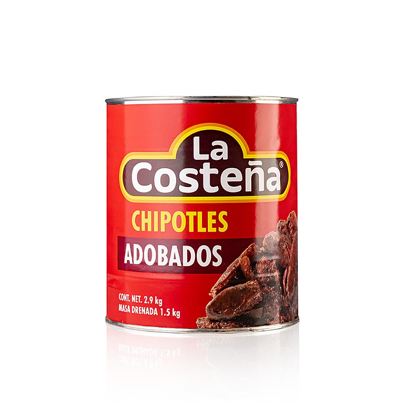 Chipotle chilipeber, røget, i adobo-sauce, La Costena, 2,8 kg