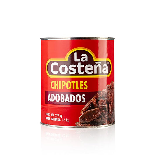 Chipotle chilipeber, røget, i adobo-sauce, La Costena, 2,8 kg