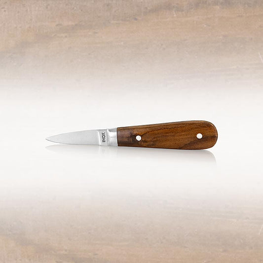 Østerskniv, træskaft, bred klinge, 6 cm, 1 stk.