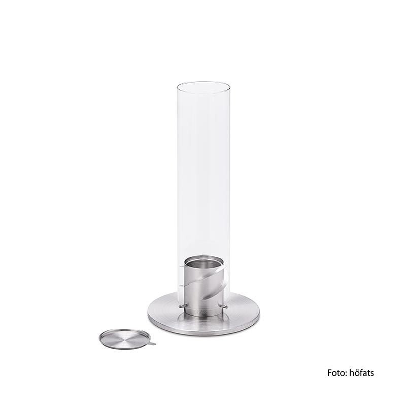 Höfats Tischfeuer SPIN 90, Silber (Windlicht, Gartenfackel) 1 St