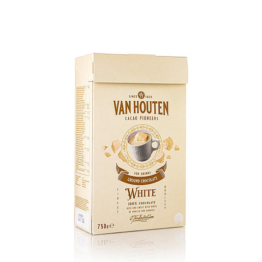 Van Houten Ground White Chocolate, drikkechokoladepulver, 750 g