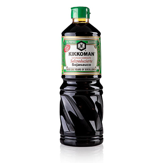 Genen sojasauce, shoyu, reduceret salt, Kikkoman, Japan, 975 ml