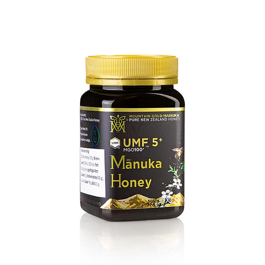 Manuka-honning UMF-certificeret, 5+, MGM, 500 g