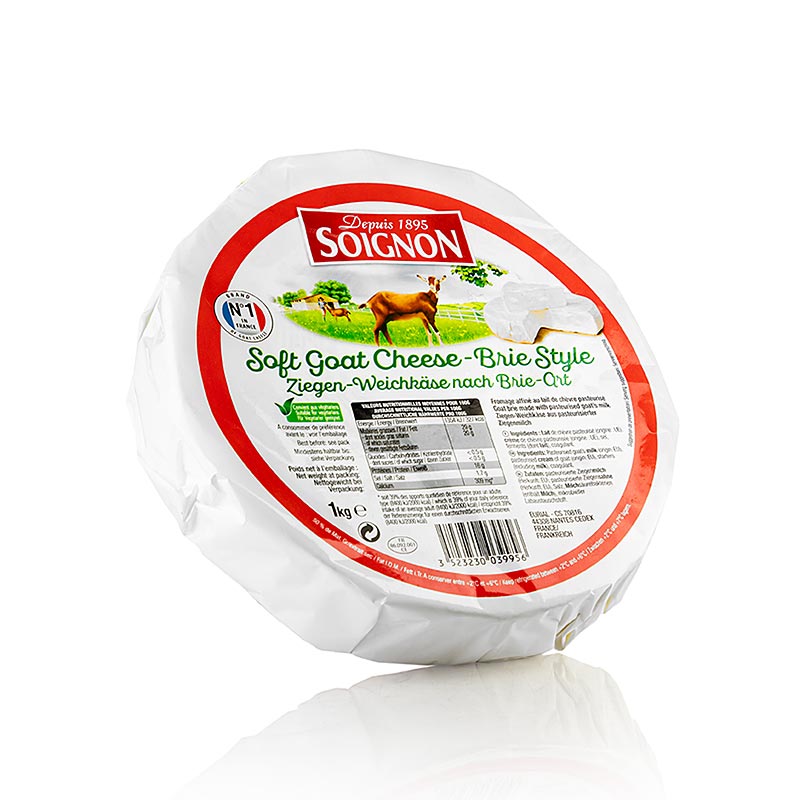 Blød gedeost i Brie-stil, Soignon, 1 kg