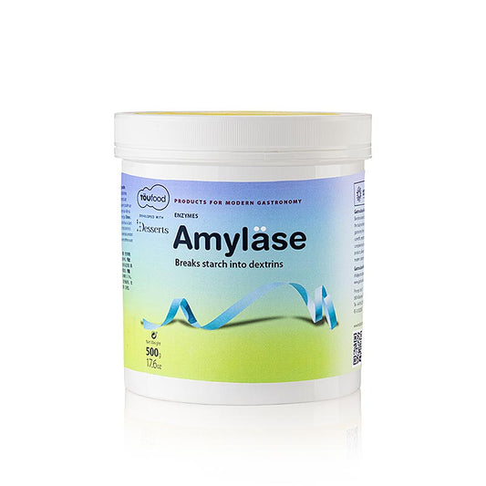 AMYLASE pulver, amylaseenzym, TÖUFOOD, 500 g