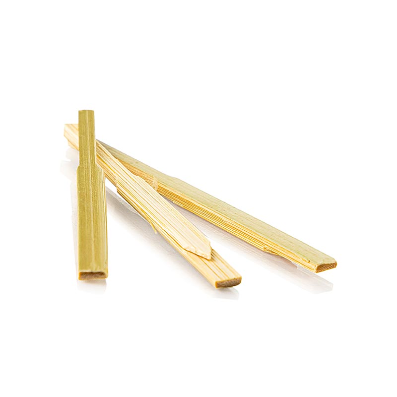 Engangs bambus træpik "slips", 9cm, natur, 100 stk.