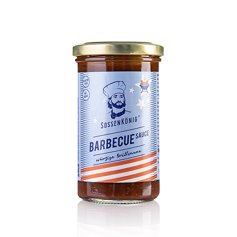 Sossenkönig - Barbecuesauce (BBQ), sauce klar til tilberedning, glas, 250 ml
