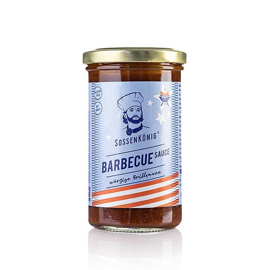 Sossenkönig - Barbecuesauce (BBQ), sauce klar til tilberedning, glas, 250 ml