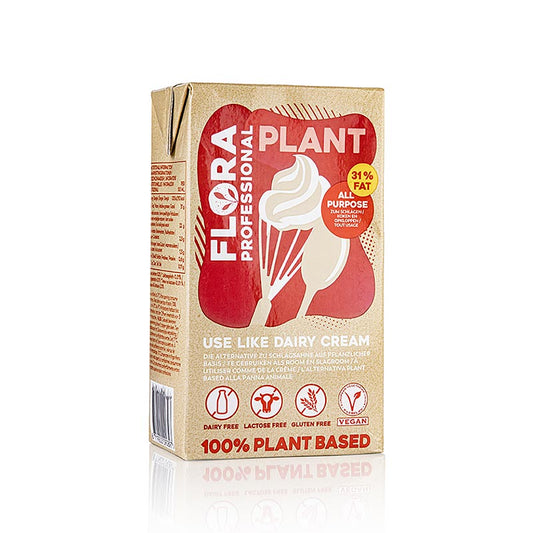 Flora Professional Plant piskecreme, vegansk flødeerstatning, 31 % fedt, 1 l