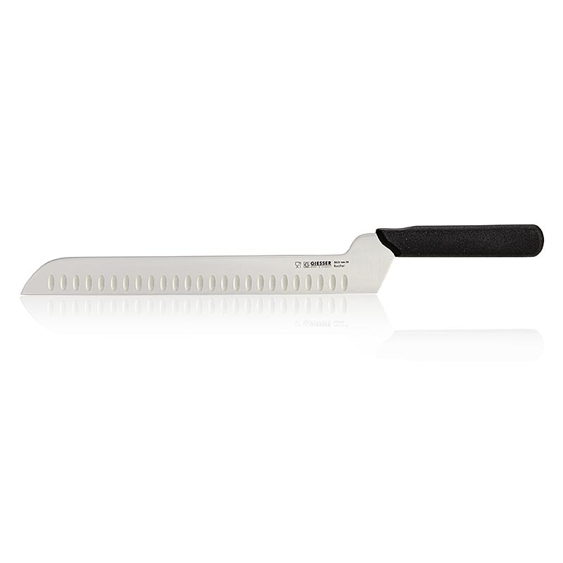 Ostekniv, med faset kant, 29 cm, sort skaft, 1 stk.