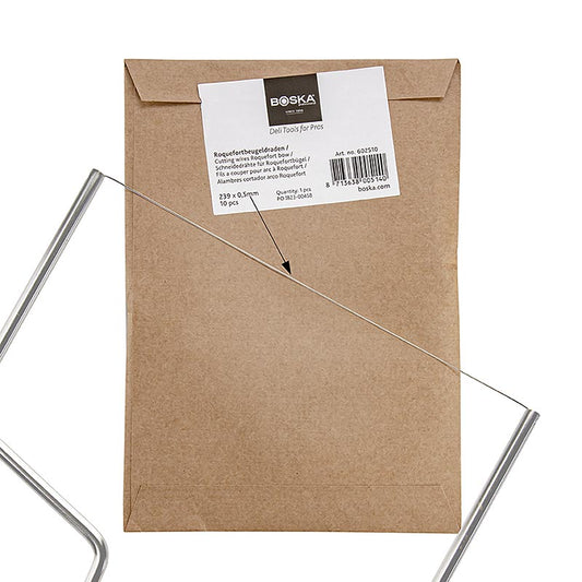 Erstatningstråd til Roquefort-bue (trådskærer/ostetråd) 24 cm, 10 stk.