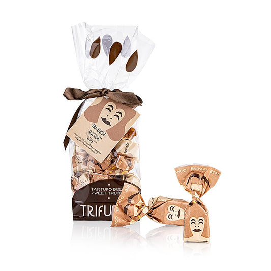 trifulòt - Trøffelpraliner Alba mini, hvid chokolade, Tartuflanghe, 180 g