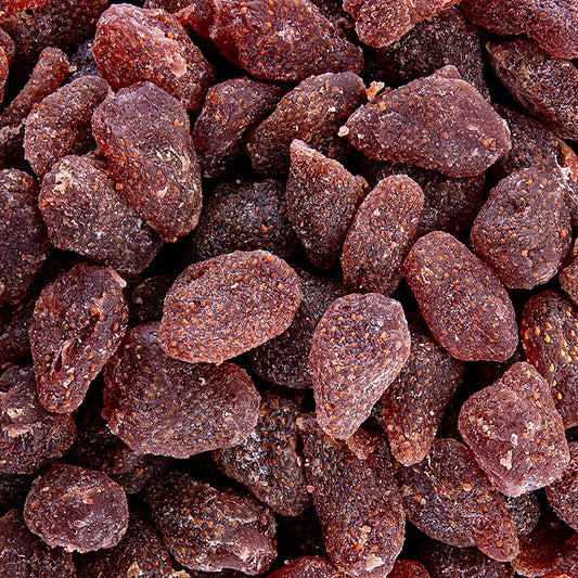 Jordbær, tørret, sødet, svovlbehandlet, 1 kg