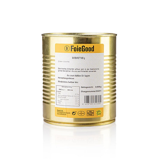 Andespæk (andefedt) fra ikke-stoppede ænder, Foie Good, 650 g