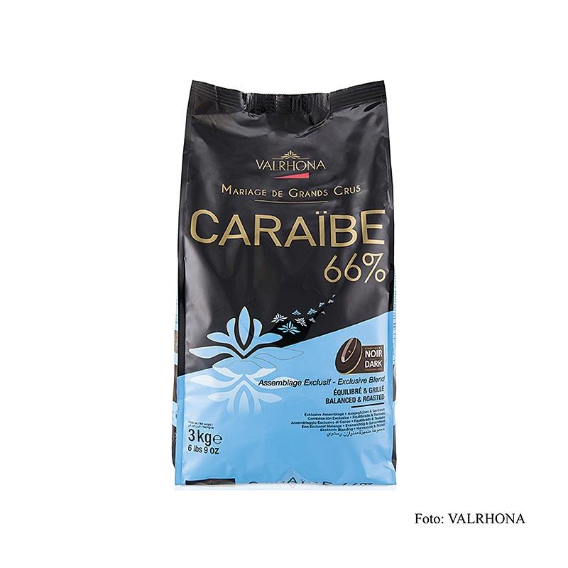 Pur Caraibe "Grand Cru" mørke overtrækschokolade, Callet, 66% kakao, 3 kg -