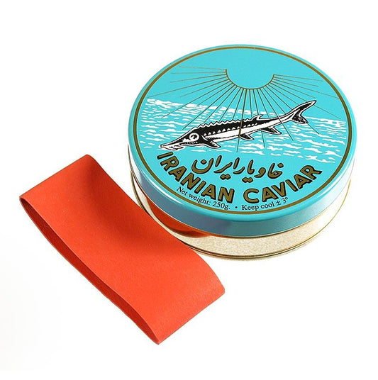 Kaviar Dosis - lyseblå, med forsegling gummi, ø 10 cm, til 250 g kaviar, 1 St - Non Food / hardware / Grillware - & emballering container -